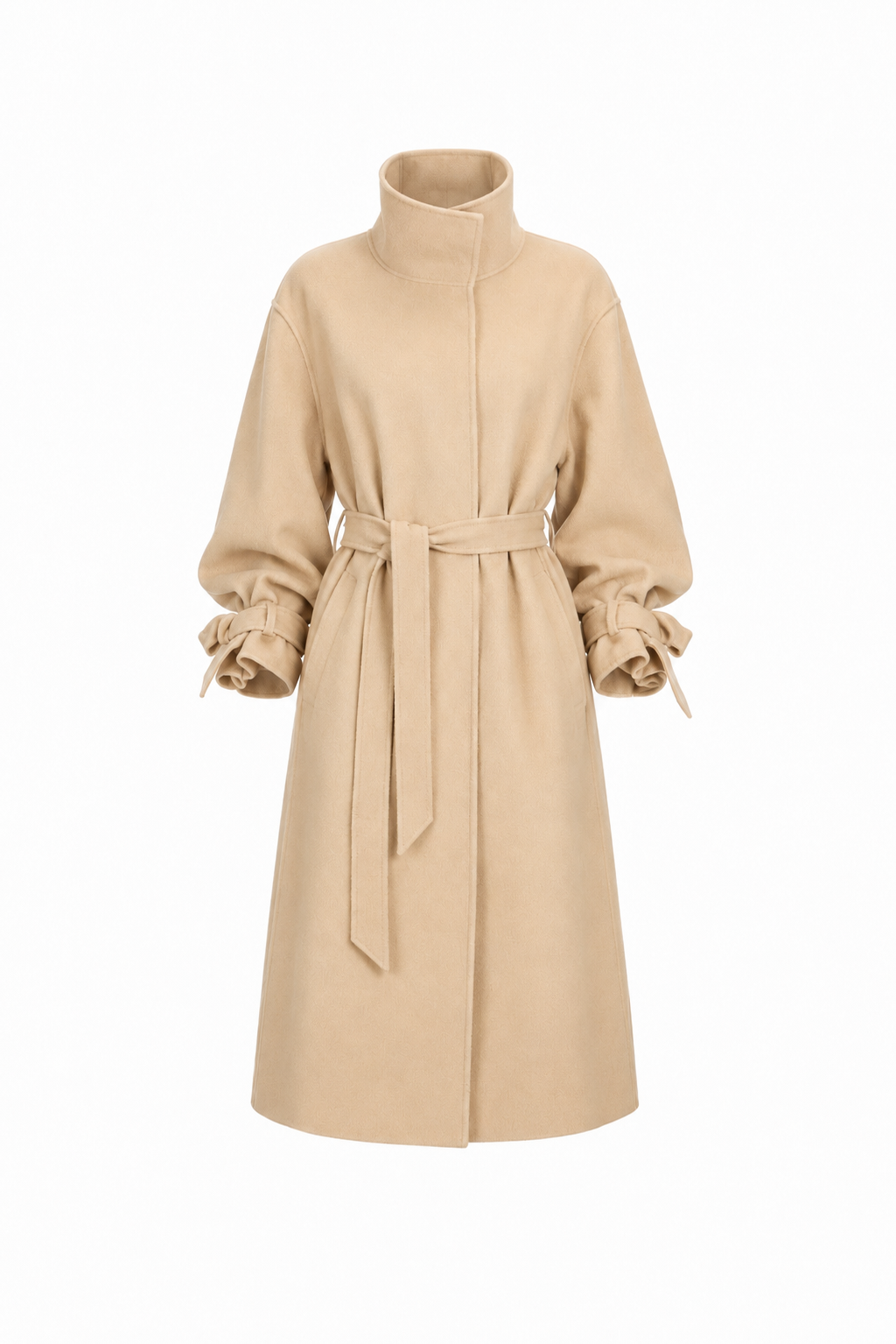 Melody Funnel Neck Wool Coat